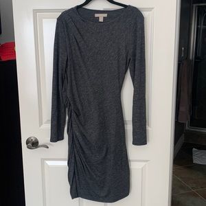 Banana republic gray rouched dress